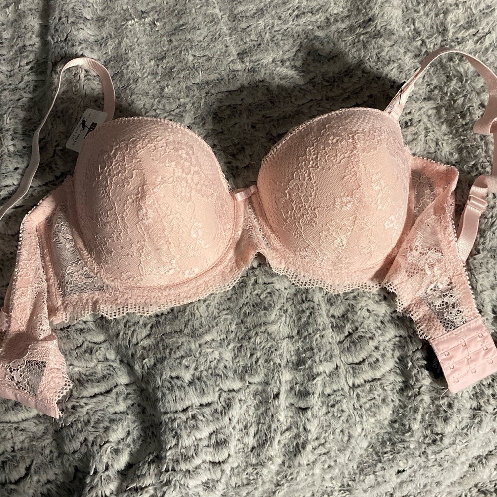 Elegant Lace Bra by Rene n Rofe- Pink